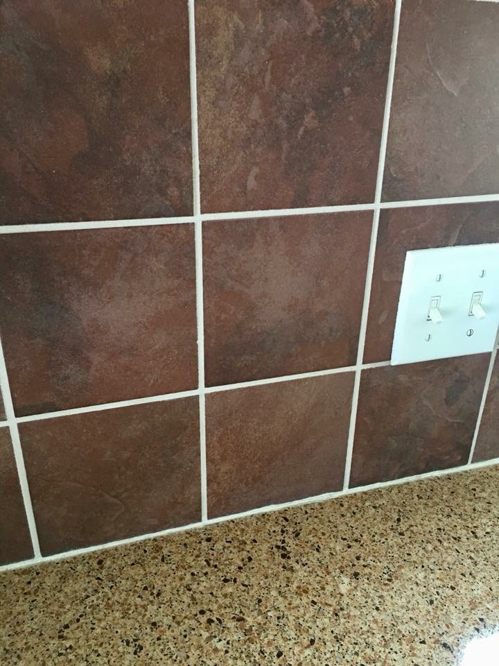 How to Paint Your Tile Backsplash - Before Picture