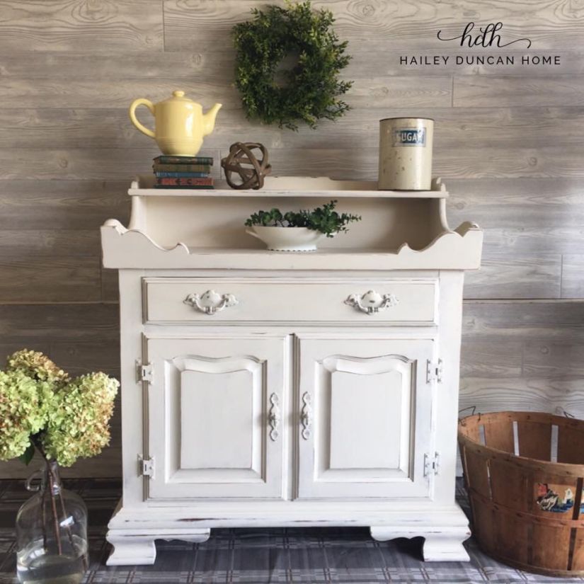 Cream painted small buffet